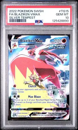 PSA 10 Blaziken VMAX TG15/TG30 Silver Tempest Trainer Gallery Pokemon 2022 - Image 1