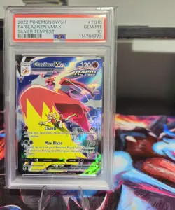 2022 Pokemon Silver Tempest Blaziken VM Trainer Gallery Holo #TG15/TG30 PSA 10 - Image 1