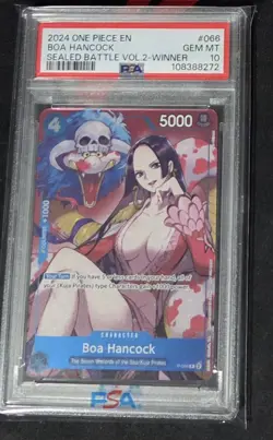 2024 One Piece P-066 Boa Hancock PSA 10 Sealed Battle Vol 2 Winner Foil Rare Alt - Image 1