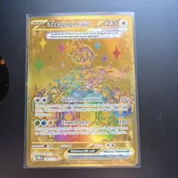Pokemon TCG Terapagos EX Prismatic Evolutions Card 180/131 Gold Ultra Rare - Image 3