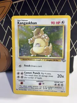 Pokemon TCG Kangaskhan Jungle Holo Card 5/64 Unlimited Rare, MP Condition - Image 1