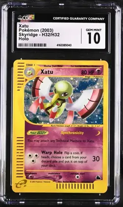 CGC 10 Xatu (H32/H32) HOLO RARE Skyridge Set Pokemon Card TCG - Image 1