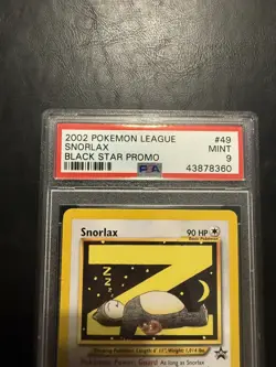 PSA 9 MINT Pokemon League Snorlax Z # 49 WOTC Black Star Promo Card 2002 - Image 3