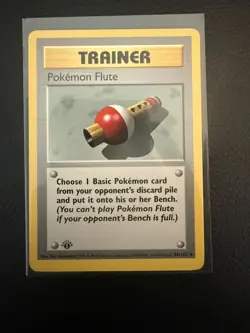 Pokemon Cards Pokemon Flute 86/102 Shadowless Base Set 1ST EDITION WOTC - Image 1