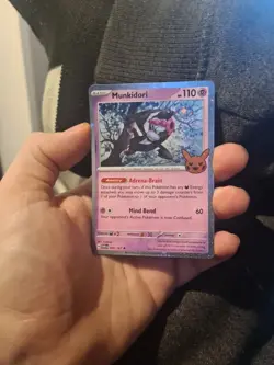 Pokemon TCG Munkidori Cosmos Holo Card Halloween Trick or Trade 095/167 Rare - Image 1