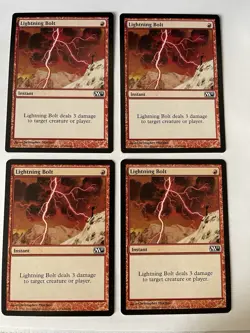 MTG - 4X Lightning Bolt - 2011 Core (M11) - MAGIC CARD play set - Image 1