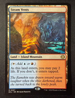 MTG Steam Vents R 0267 Regular Rare Lorwyn Eclipsed ECL Shock Land NM - Image 1
