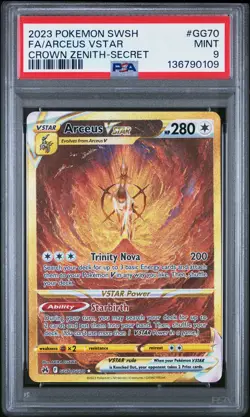 2023 POKEMON SWORD & SHIELD CROWN ZENITH SECRET FULL ART/ARCEUS VSTAR PSA 9 - Image 1