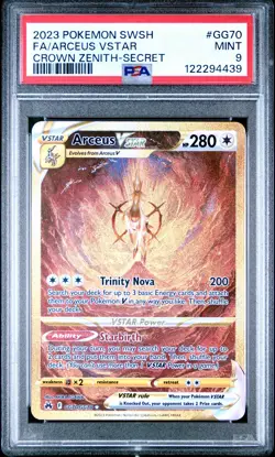 2023 POKEMON SWORD & SHIELD CROWN ZENITH SECRET FULL ART/ARCEUS VSTAR PSA 9 - Image 1