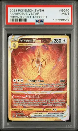 2023 POKEMON SWORD & SHIELD CROWN ZENITH SECRET FULL ART/ARCEUS VSTAR PSA 9 - Image 1