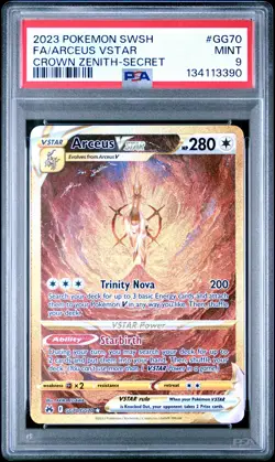 2023 POKEMON SWORD & SHIELD CROWN ZENITH SECRET FULL ART/ARCEUS VSTAR PSA 9 - Image 1