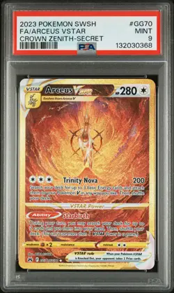 2023 POKEMON SWORD & SHIELD CROWN ZENITH SECRET FULL ART/ARCEUS VSTAR PSA 9 - Image 1