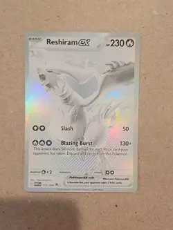 Pokemon Reshiram EX Full Art Holo Card 173/086 230HP Slash Blazing Burst - Image 1