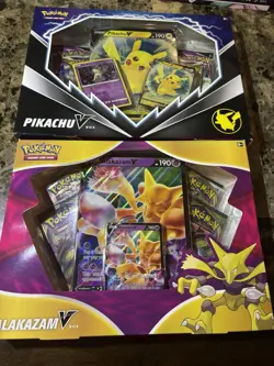 Lot of 4 Pokemon Boxes: Galarian Rapidash V, Alakazam V, Calyrex V, Pikach V - Image 3