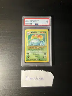 Pokemon TCG Venusaur Base Set 15/102 Holo Unlimited Holo Rare PSA-5 EX - Image 1