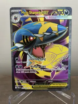 Pokemon Mega Evolution Phantasmal Flames Mega Sharpedo EX 113/094 - Image 1