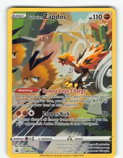 GALARIAN ZAPDOS SWSH283 PROMO SWSH BLACK STAR POKEMON LP - Image 2