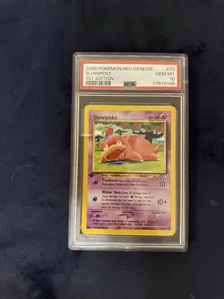 Pokemon 2000 Neo Genesis 1st Edition 73/111 Slowpoke PSA 10 Gem Mint - Image 1