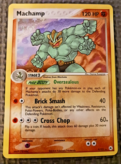 2004 Pokemon Hidden Legends #9 Machamp Reverse Holo LP+/NM - Image 1