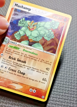 2004 Pokemon Hidden Legends #9 Machamp Reverse Holo LP+/NM - Image 4