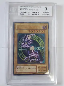Dark Magician Ultimate Japanese Yu-Gi-Oh LN 2001 BGS 7 - Image 1