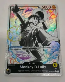 Monkey.D.Luffy 001 Parallel Starter Deck 29 Egghead Foil Bonus Pack Promo ST29 - Image 1
