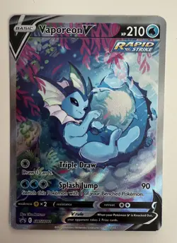 Vaporeon V SWSH181 Alt Art Full - Black Star Promo Pokemon Card - NEAR MINT - Image 1