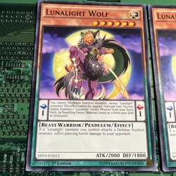 Lunalight Wolf SHVI-EN012 Common 1st Edition Yugioh Card Shining Victories 3 - Image 3