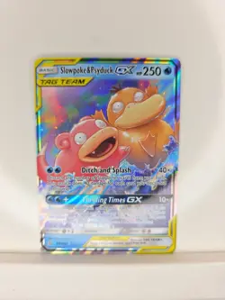 Unified Minds Pokemon Card, Slowpoke & Psyduck GX 35/236 Ultra Rare - Image 1