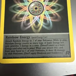 R rainbow full heal energy pokemon card 80/82 MP some staining - Image 4