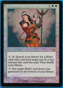 Lin Sivvi, Defiant Hero FOIL Nemesis HEAVILY PLD Rare CARD (506002) ABUGames - Image 1