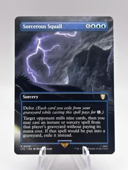 Sorcerous Squall 0504 Borderless Lord of the Rings LTR MTG NM - Image 1