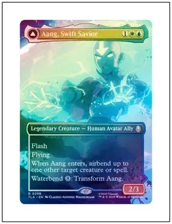 Aang, Swift Savior (0298) (Borderless) Avatar: The Last Airbender Foil - Image 1
