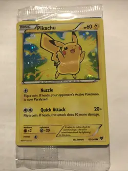 Pokemon Card Pikachu XY 42/146 Holo Movie Promo Factory Sealed Bonus Card - Image 1