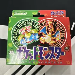 *EMPTY* Vintage Pokemon Poker Deck Red & Green Deck Box 1996 Empty HTF - Image 1