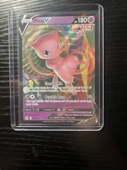 Pokemon TCG Fusion Strike Ultra Rare Holo Card Mew v 113/264 Near Mint Condition - Image 1