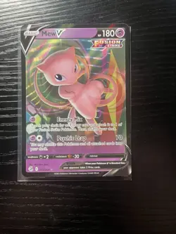 Pokemon TCG Fusion Strike Ultra Rare Holo Card Mew v 113/264 Near Mint Condition - Image 3