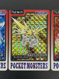[No Import Duty (US)] Articuno Zapdos Moltres Carddass Pokemon card Japanese - Image 5