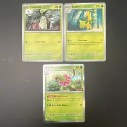 Pokemon TCG Lot - Chikorita, Bayleaf, Meganium Grass Type (3 Cards) - Image 1