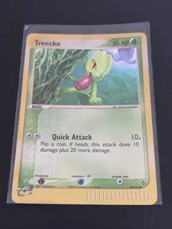 Treecko Pokemon Card Starter Pokemon Vintage Nintendo NM- eX Reverse Holo - Image 2