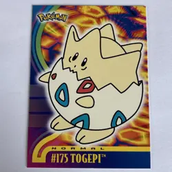 2001 Topps Pokemon Johto Series #175 Togepi- blue label NM - Image 1