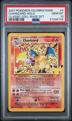 2021 POKEMON CELEBRATIONS CLASSIC COLL #4 CHARIZARD-HOLO PSA 10 - Image 1