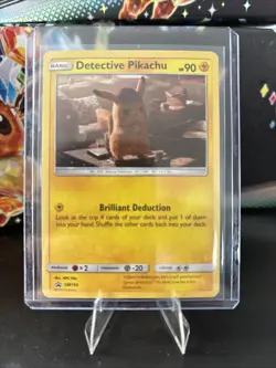 Pokemon TCG Detective Pikachu SM194 Cosmos Holo Black Star LP - Image 1