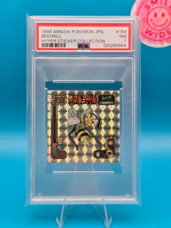 PSA 7 - 1998 AMADA POKEMON JAPANESE HYPER STICKER COLLECTION 164 BEEDRILL - Image 1