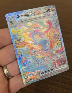 Pokemon TCG Greninja Ex 214/167 Twilight Masquerade Full Art SIR Holo NM/Mint - Image 2