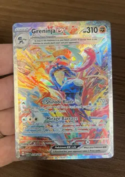 Pokemon TCG Greninja Ex 214/167 Twilight Masquerade Full Art SIR Holo NM/Mint - Image 3