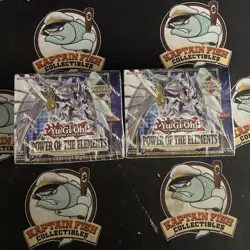 Lot Of 2 Yugioh Power of the Elements Factory Sealed Booster Box Unlimited - Image 1