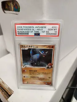 2008 Pokemon JPN Bonds To The End Of Time #051 Rampardos Gl-Holo 1st Ed. PSA 10 - Image 1