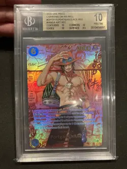 2025 One Piece Carrying On His Will #OP13-119 Portgas.D.Ace Red Manga BGS 10 US - Image 1