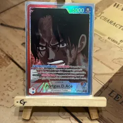 One Piece TCG Portgas.D.Ace OP13-002 Alt Art Leader Card English - Image 1